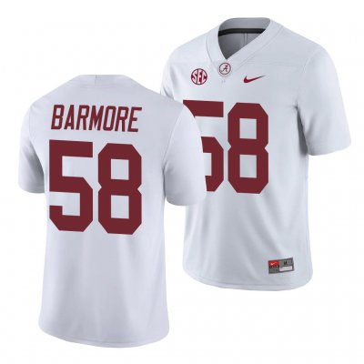 Men's Alabama Crimson Tide #58 Christian Barmore Game White NCAA College Football Jersey 2403OIJP2